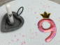 Preview: Geburtstagszahl Krone - doodle Stickdatei